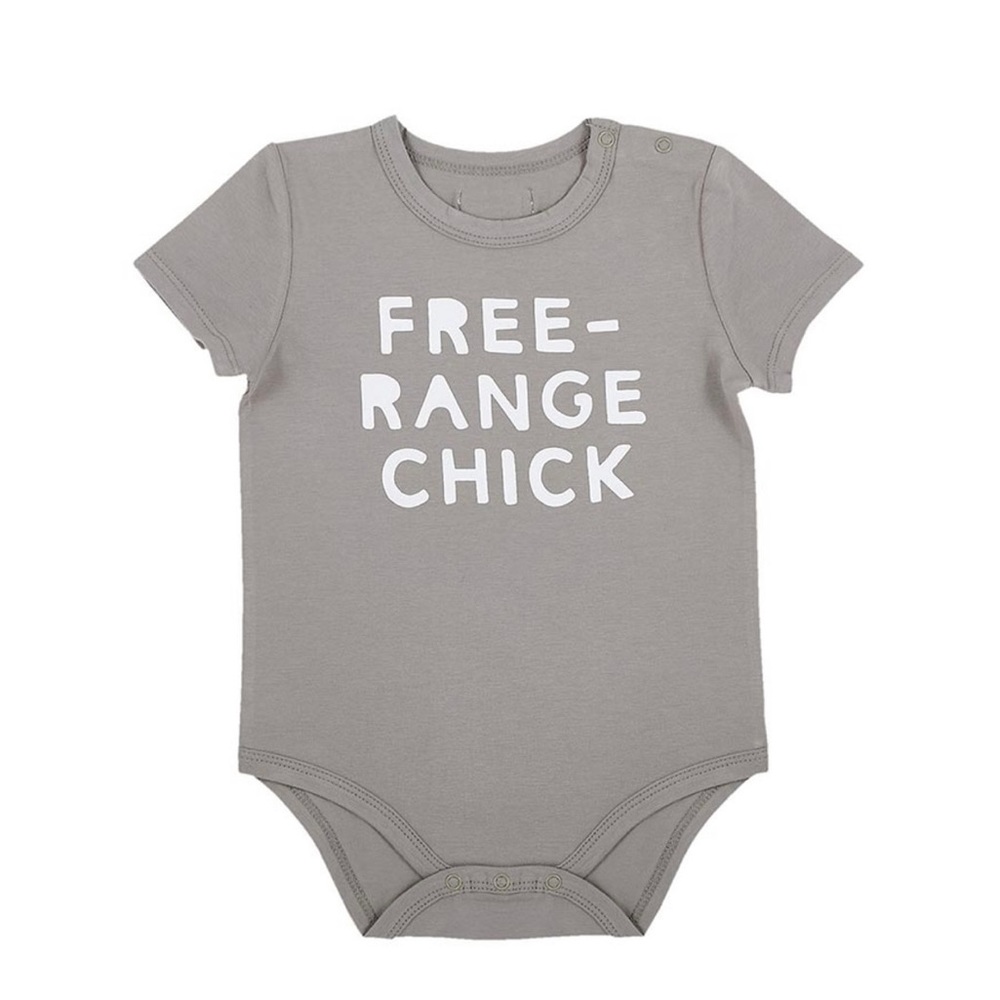 NWT Baby Newborn “Free Range Chick” Snapshirt Onesie Bodysuit 6-12 Months